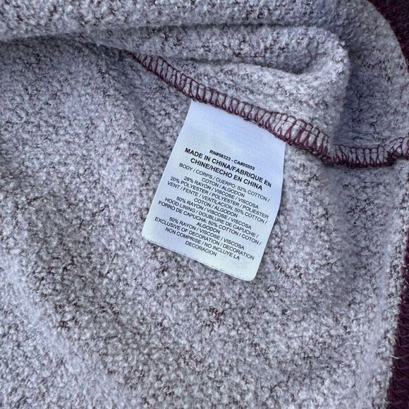 Nike Big Girl's Pullover Half Zip Fleece Poncho Bordeaux Red Purple Sz M Hoodie - Picture 7 of 9